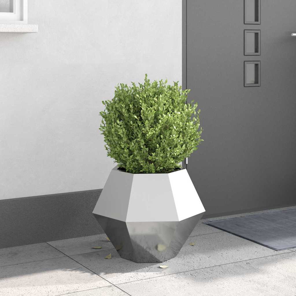 Plantekasse Sølv 50 x 50 x 40 cm Galvaniseret stål