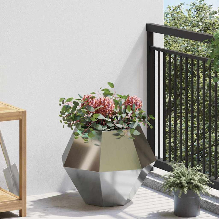 Plantekasse Sølv 50 x 50 x 40 cm Galvaniseret stål