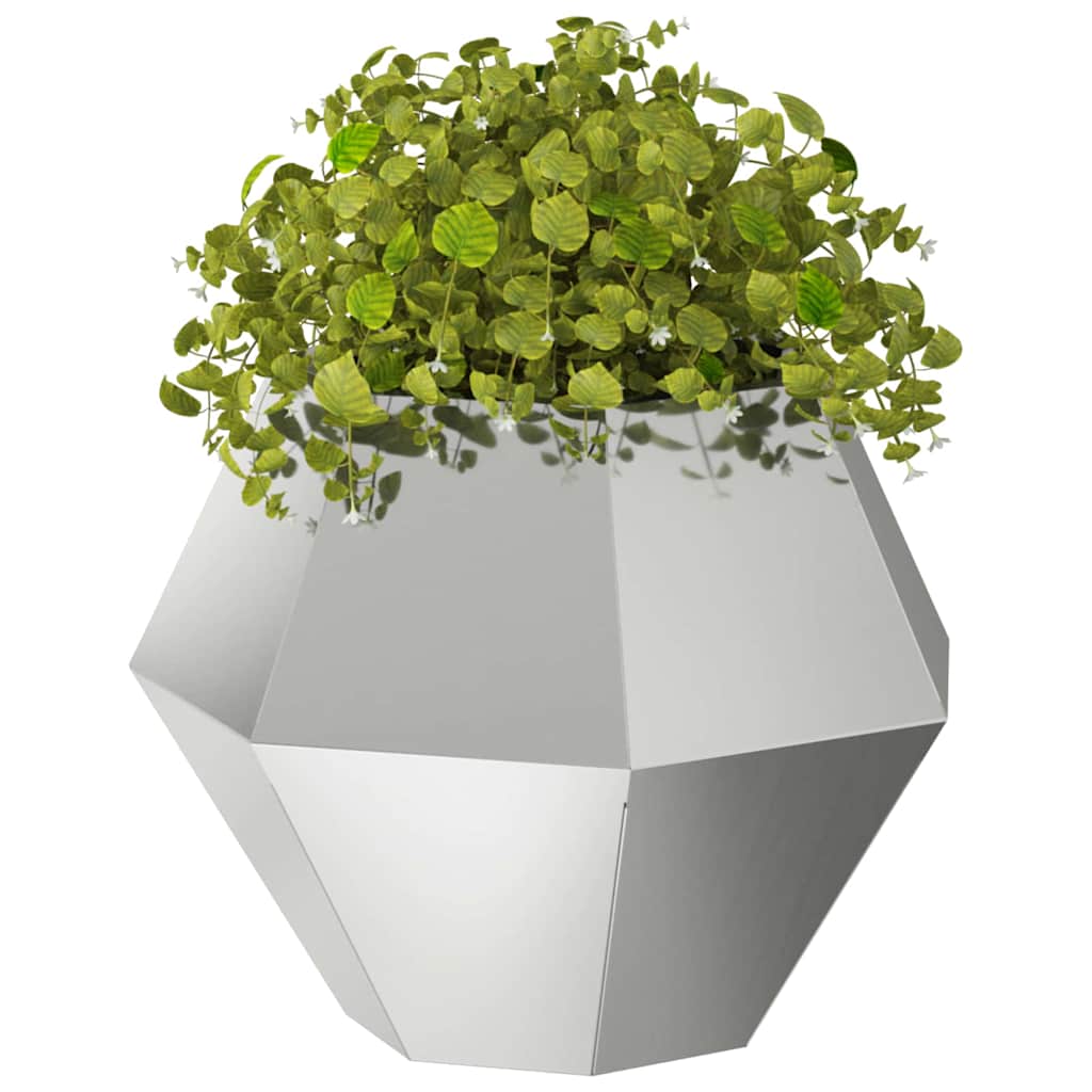 Plantekasse Sølv 50 x 50 x 40 cm Galvaniseret stål