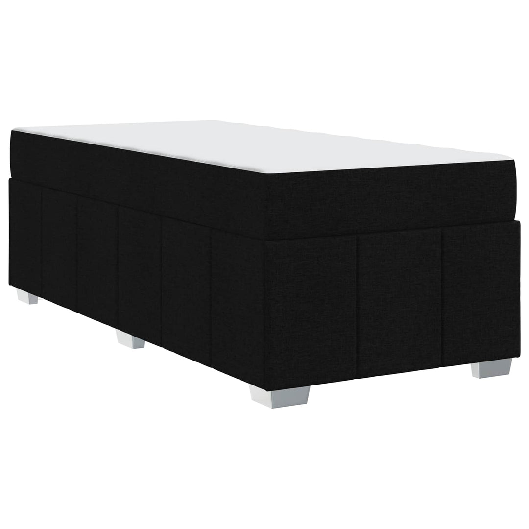 Sengestel med madras Sort 90 x 200 cm Stof