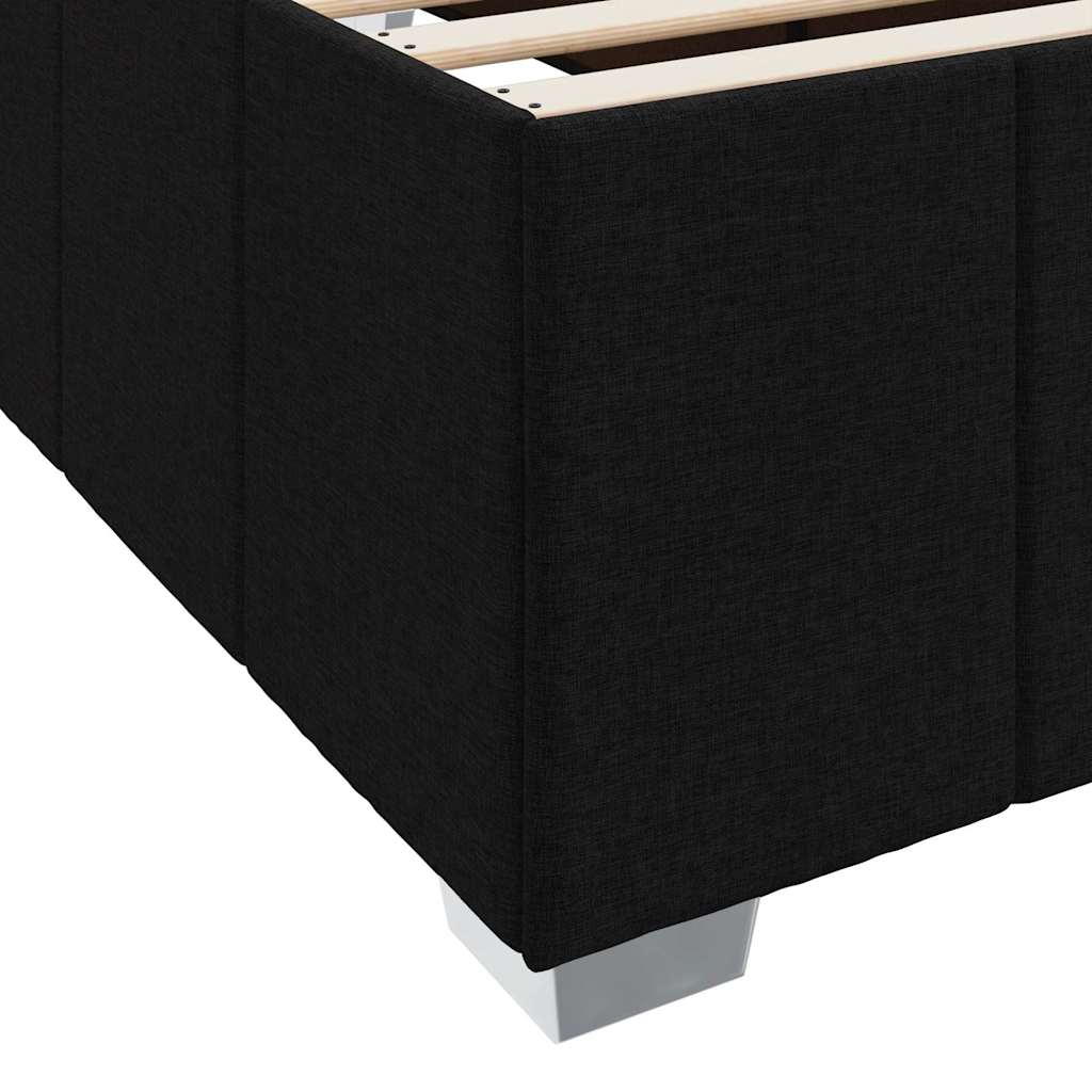Sengestel med madras Sort 100 x 200 cm Stof