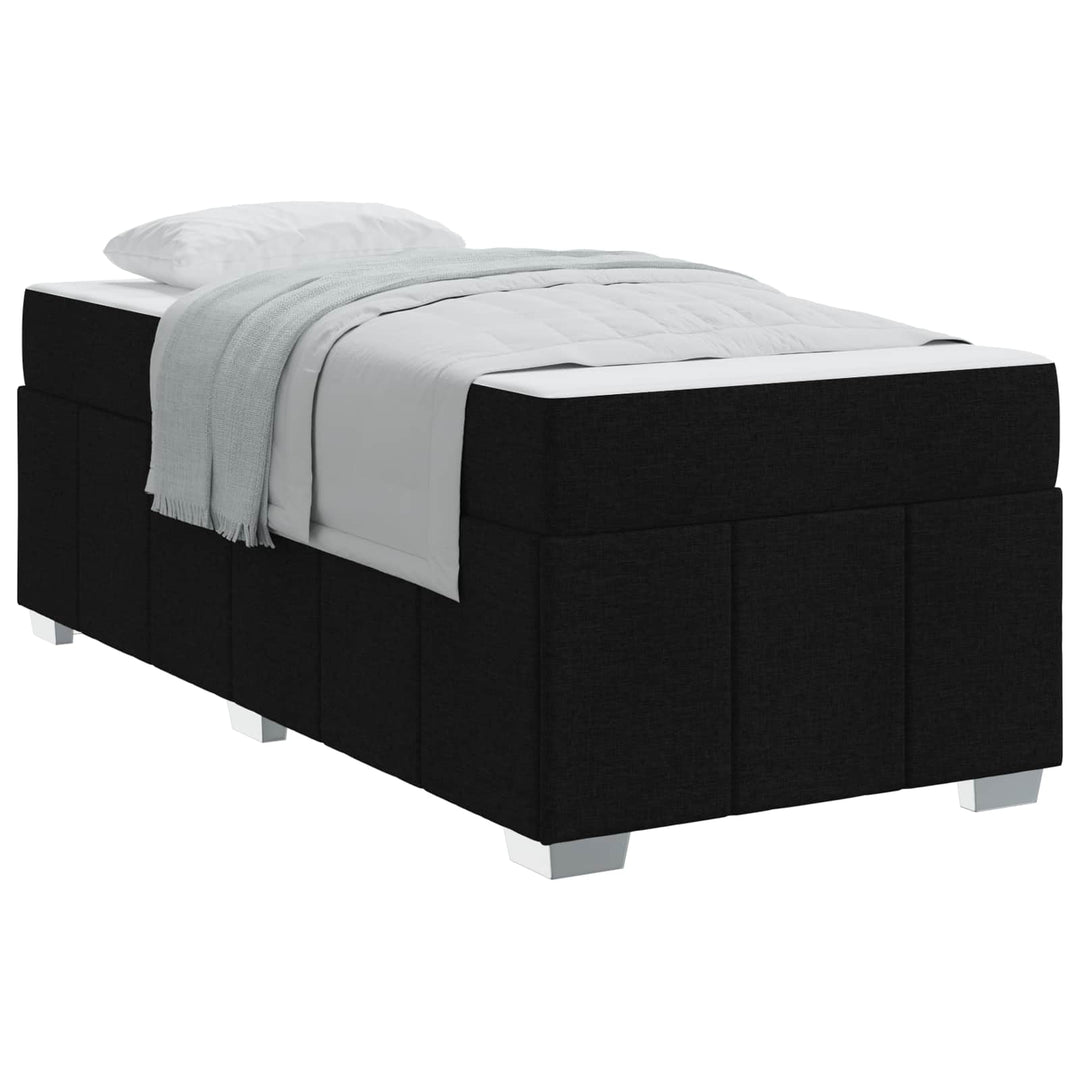 Sengestel med madras Sort 100 x 200 cm Stof