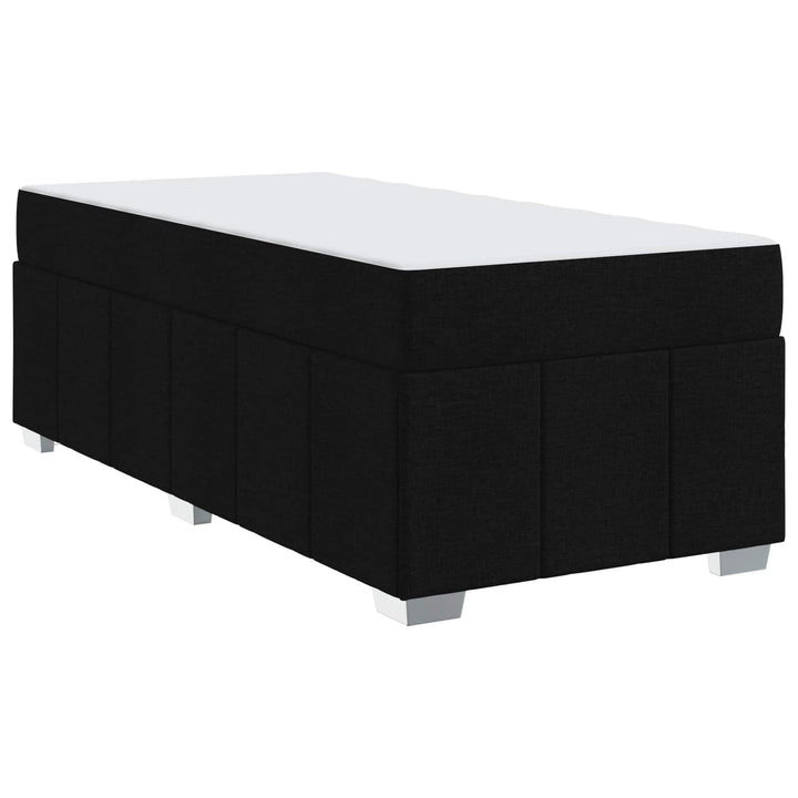 Sengestel med madras Sort 100 x 200 cm Stof