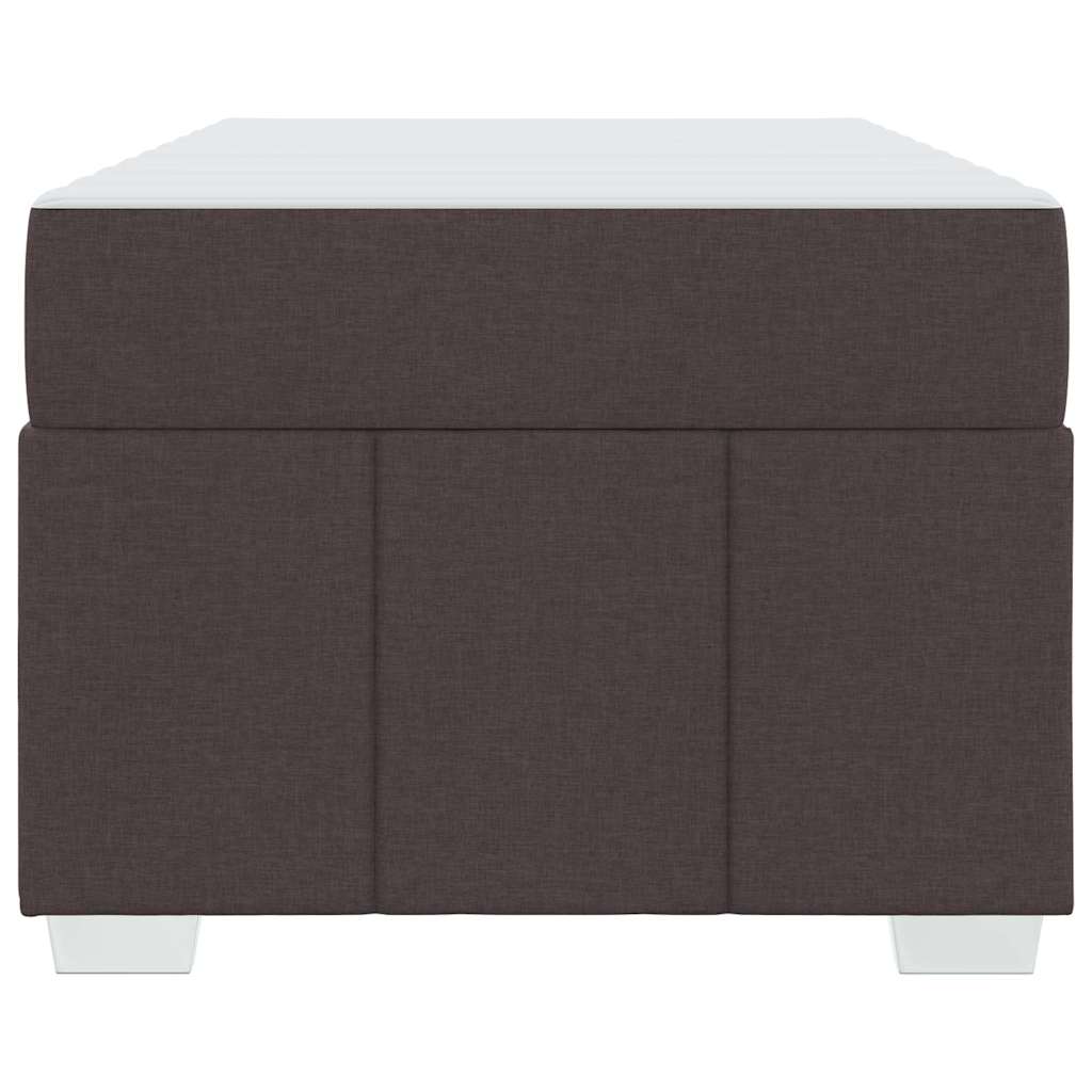 Sengestel med madras Mørk Brun 100 x 200 cm Stof