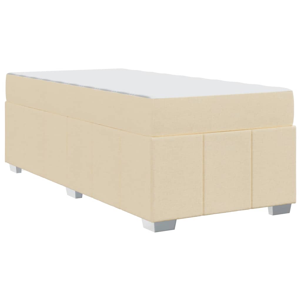 Sengestel med madras Creme 100 x 200 cm Stof