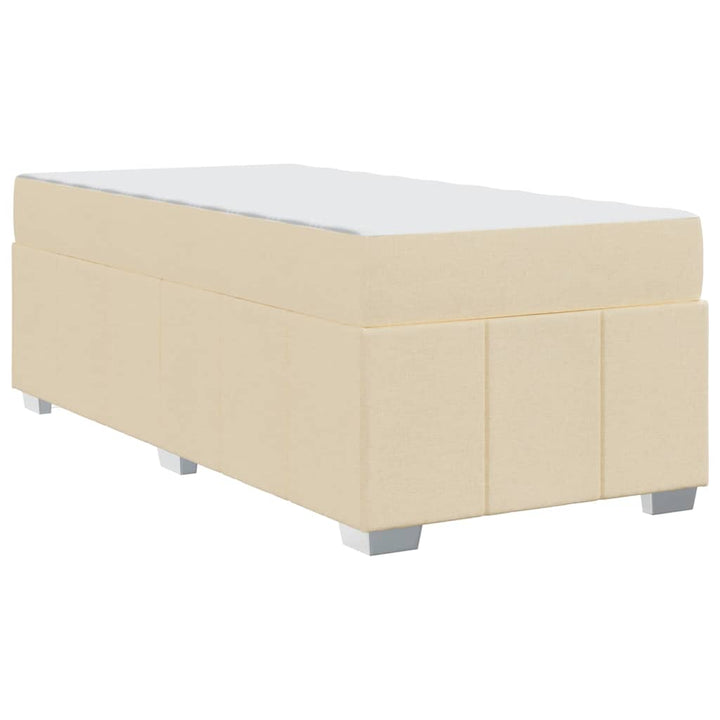 Sengestel med madras Creme 100 x 200 cm Stof
