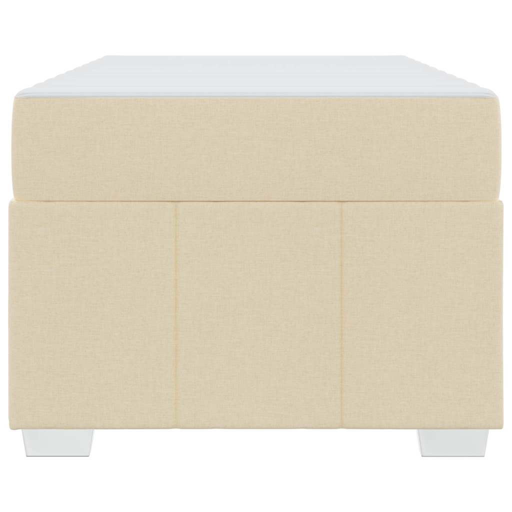 Sengestel med madras Creme 100 x 200 cm Stof