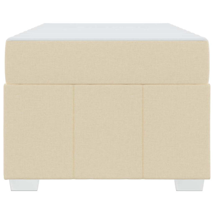 Sengestel med madras Creme 100 x 200 cm Stof