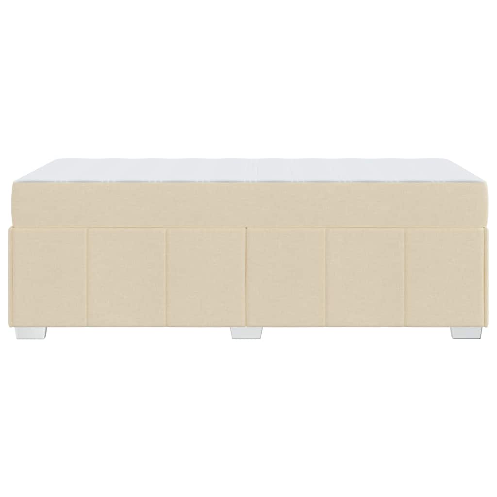 Sengestel med madras Creme 100 x 200 cm Stof
