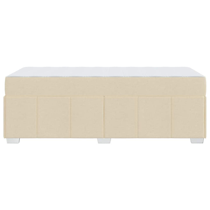 Sengestel med madras Creme 100 x 200 cm Stof