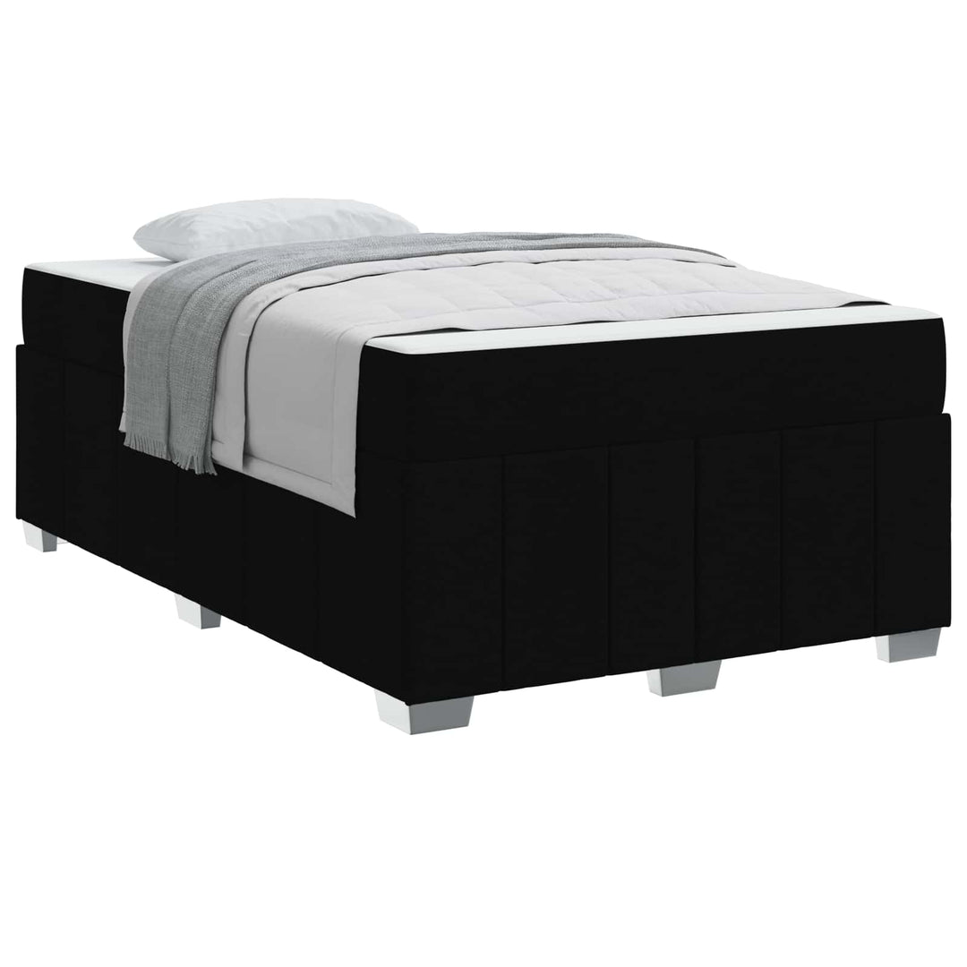 Sengestel med madras Sort 120 x 200 cm Stof