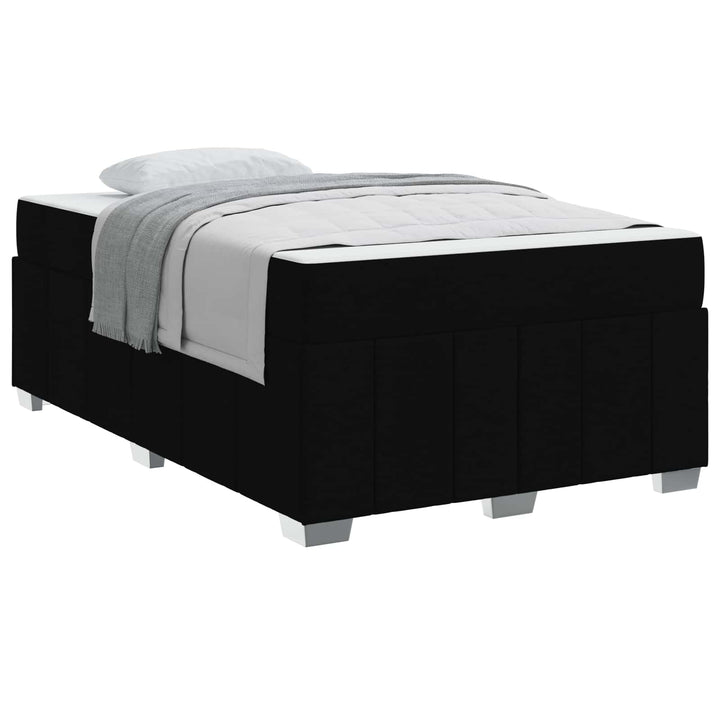 Sengestel med madras Sort 120 x 200 cm Stof