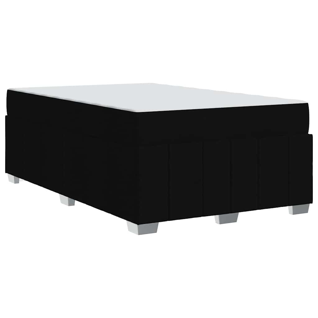 Sengestel med madras Sort 120 x 200 cm Stof