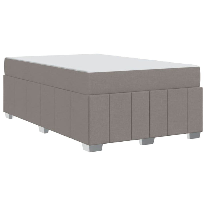 Sengestel med madras Gråbrun 120 x 200 cm Stof