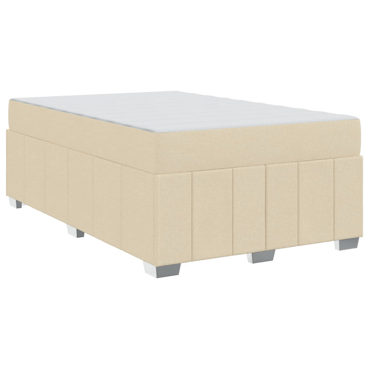 Sengestel med madras Creme 120 x 200 cm Stof