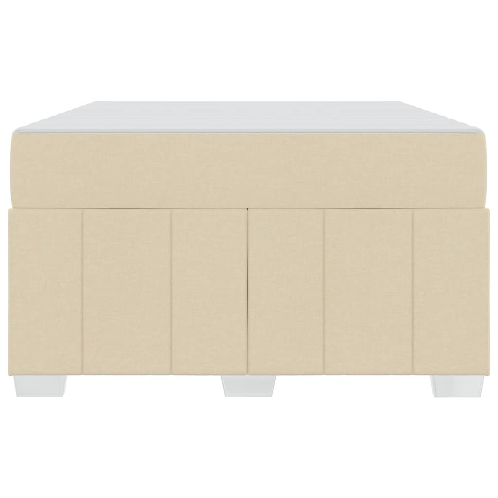 Sengestel med madras Creme 120 x 200 cm Stof