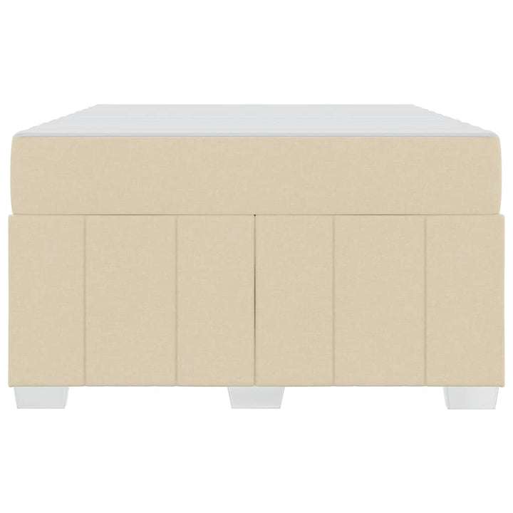 Sengestel med madras Creme 120 x 200 cm Stof
