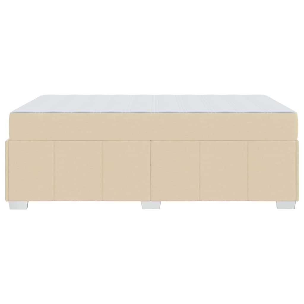 Sengestel med madras Creme 120 x 200 cm Stof