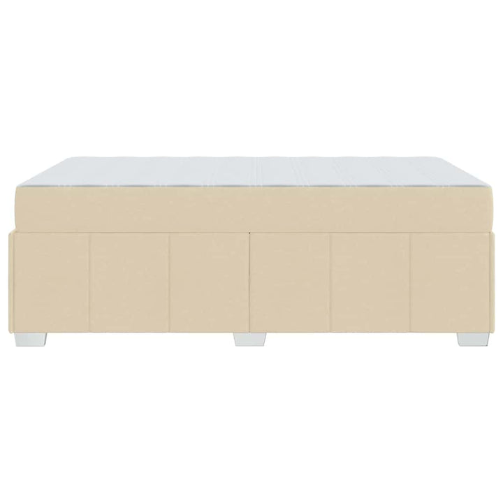 Sengestel med madras Creme 120 x 200 cm Stof