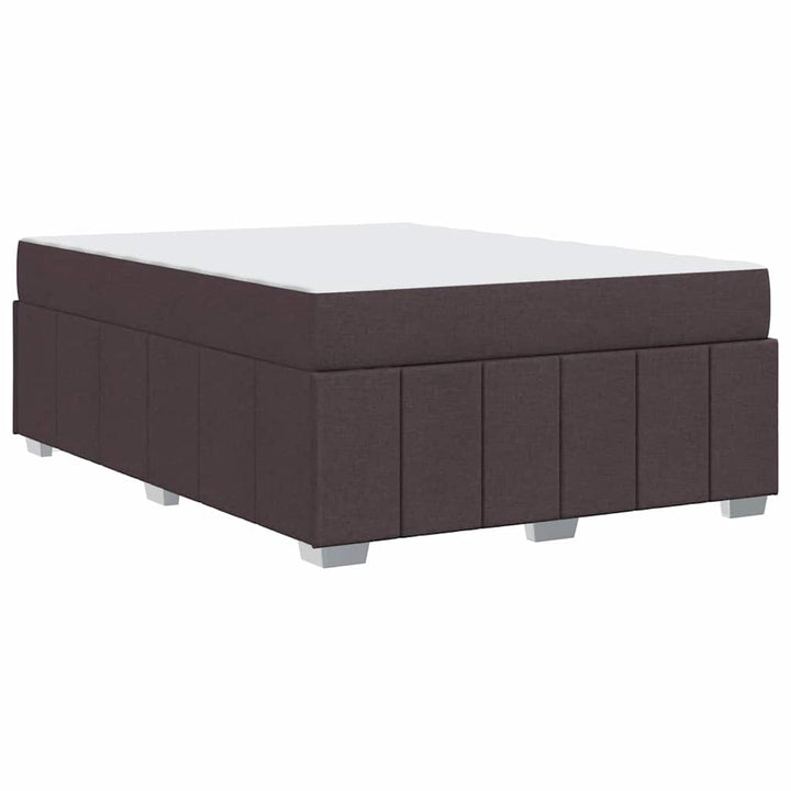 Sengestel med madras Mørk Brun 140 x 200 cm Stof