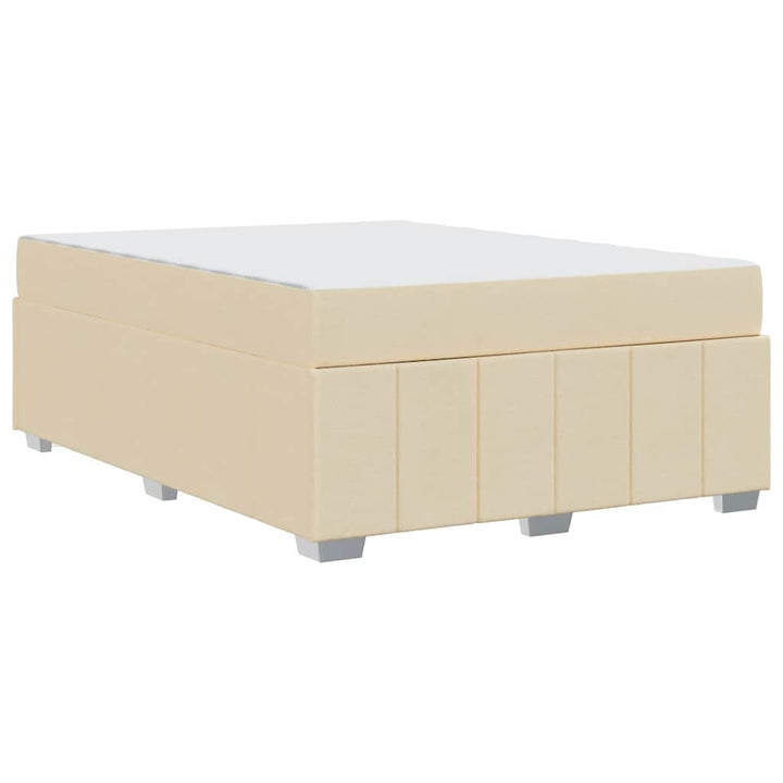 Sengestel med madras Creme 140 x 200 cm Stof