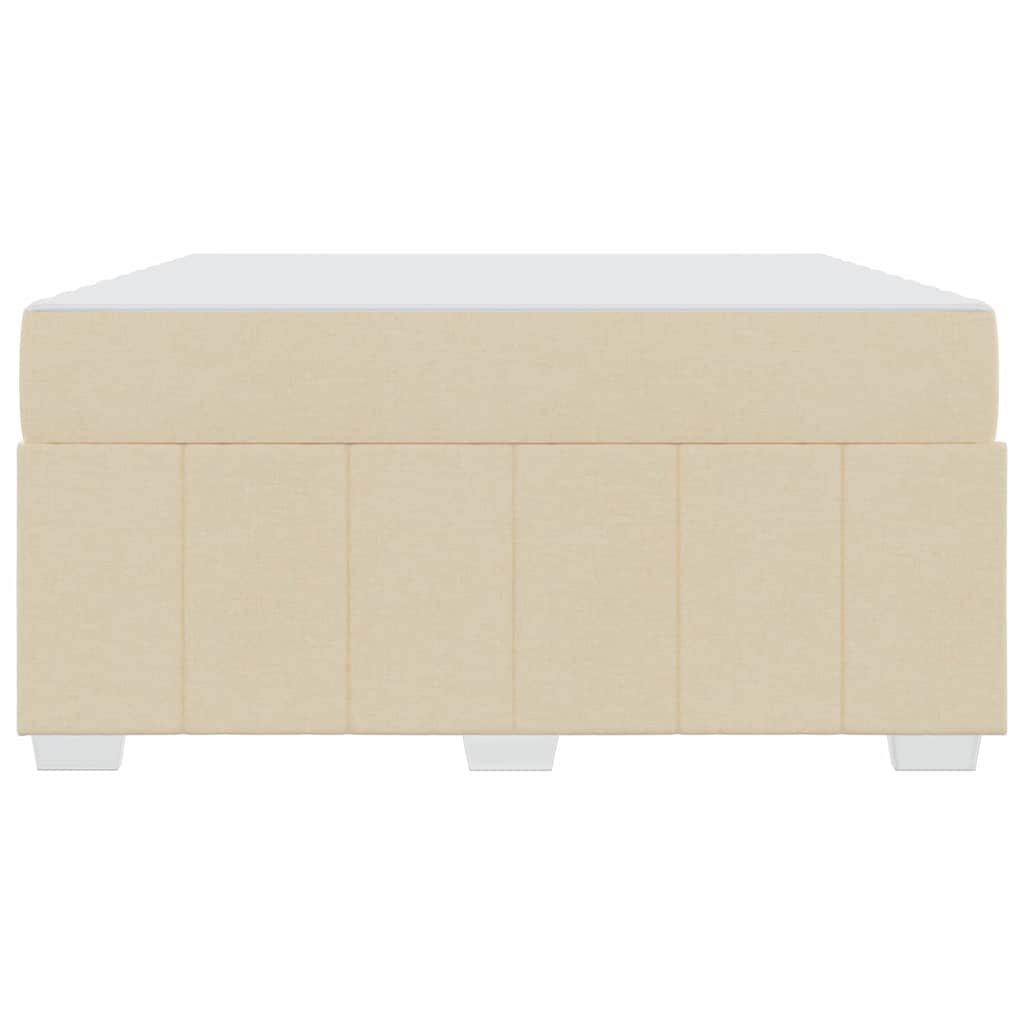Sengestel med madras Creme 140 x 200 cm Stof