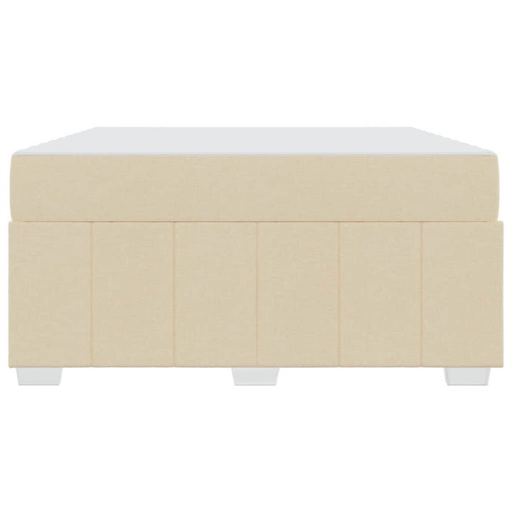 Sengestel med madras Creme 140 x 200 cm Stof
