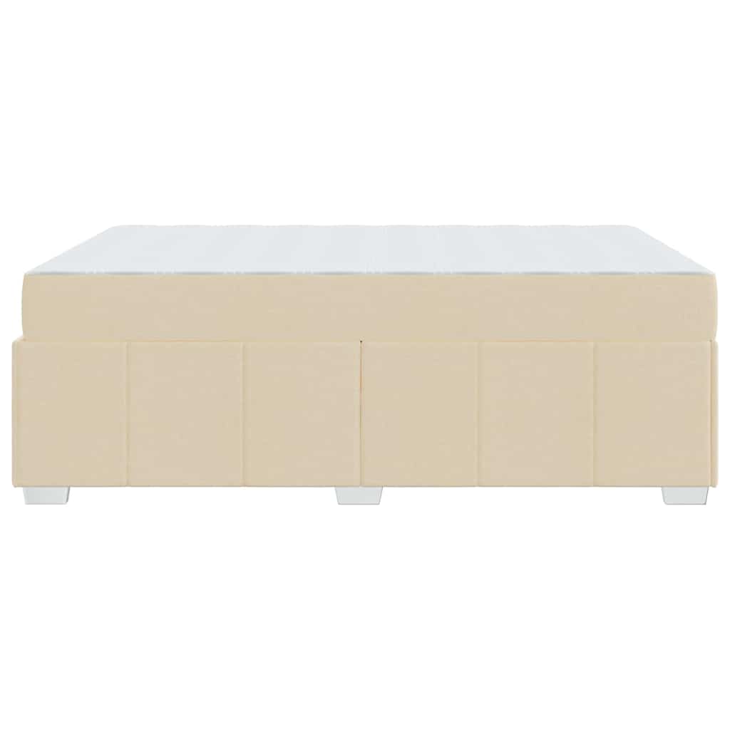 Sengestel med madras Creme 140 x 200 cm Stof