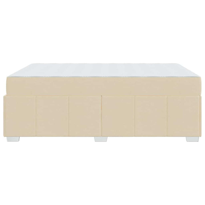 Sengestel med madras Creme 140 x 200 cm Stof