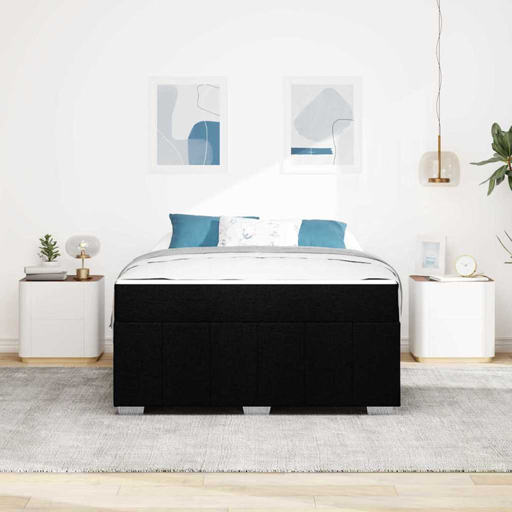 Sengestel med madras Sort 160 x 200 cm Stof