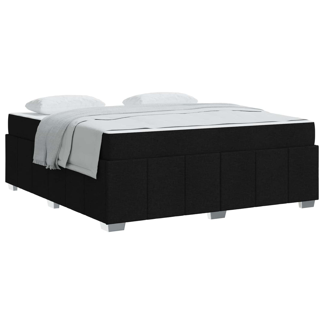 Sengestel med madras Sort 180 x 200 cm Stof