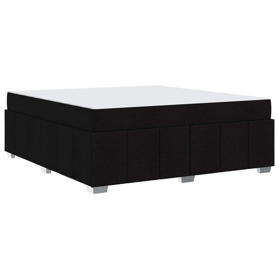 Sengestel med madras Sort 180 x 200 cm Stof