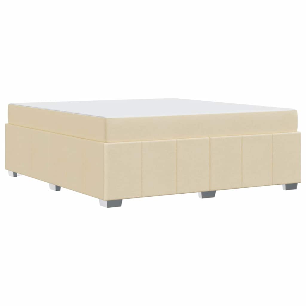 Sengestel med madras Creme 180 x 200 cm Stof