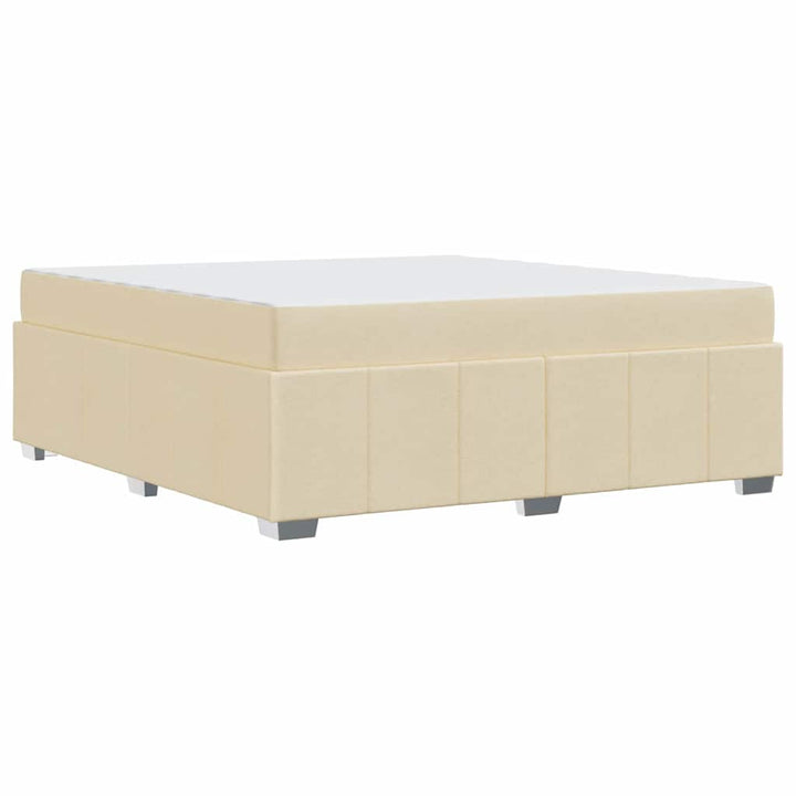 Sengestel med madras Creme 180 x 200 cm Stof
