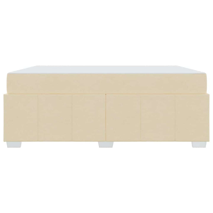Sengestel med madras Creme 180 x 200 cm Stof
