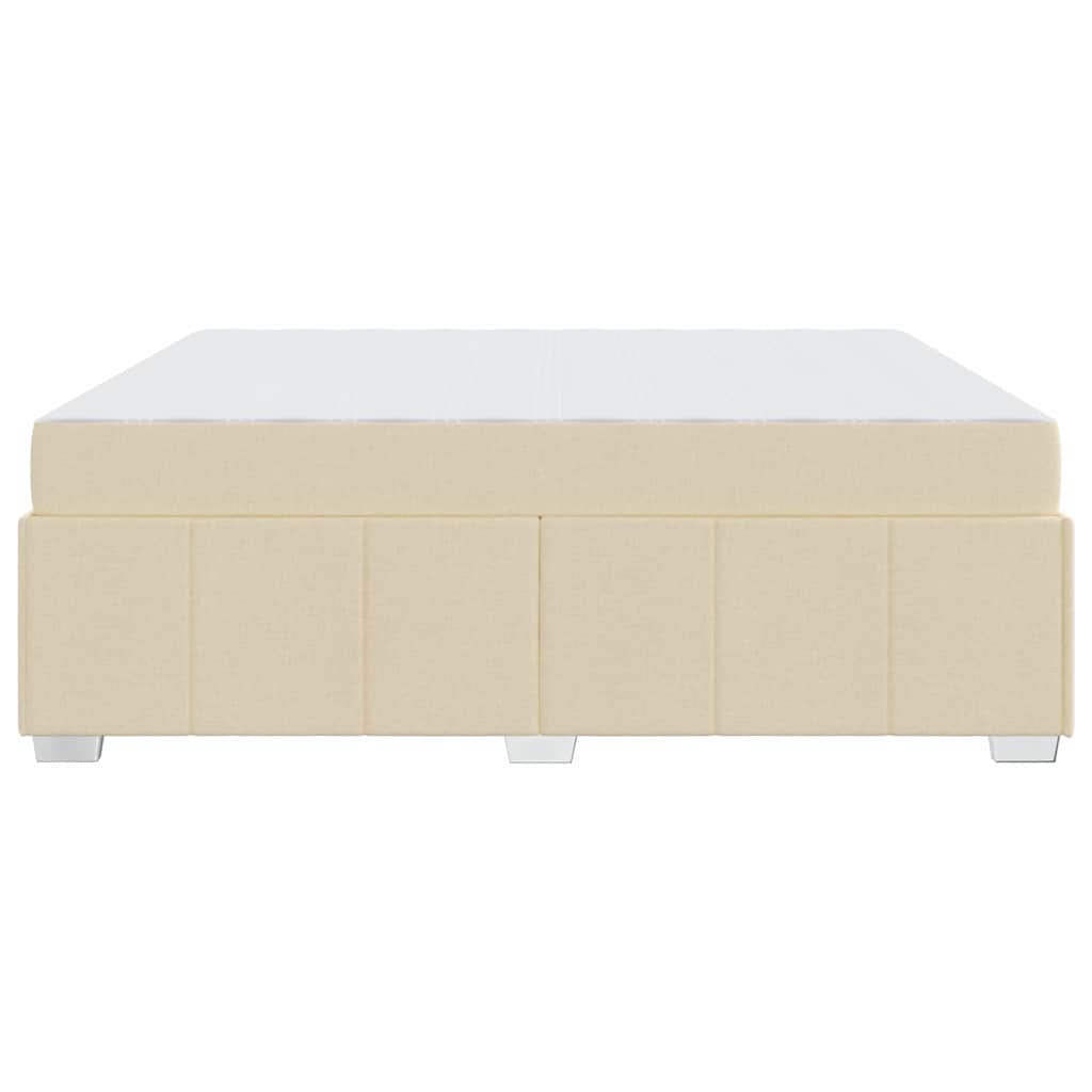 Sengestel med madras Creme 180 x 200 cm Stof