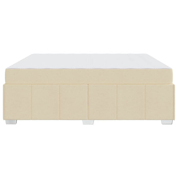 Sengestel med madras Creme 180 x 200 cm Stof