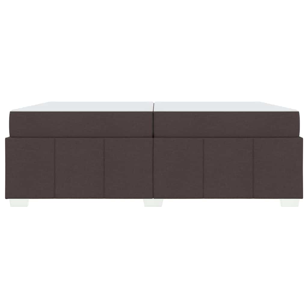 Sengestel med madras Mørk Brun 200 x 200 cm Stof