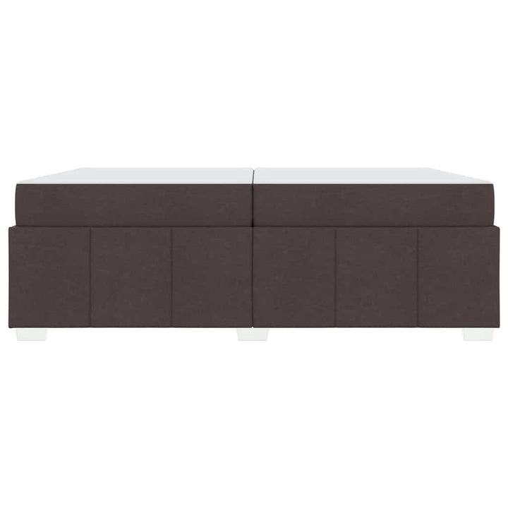 Sengestel med madras Mørk Brun 200 x 200 cm Stof
