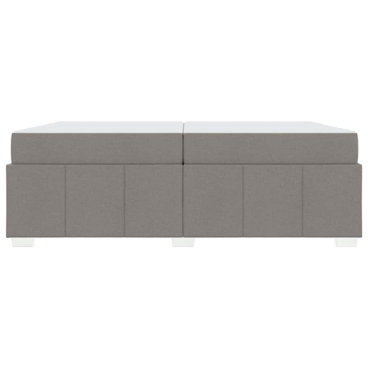 Sengestel med madras Gråbrun 200 x 200 cm Stof