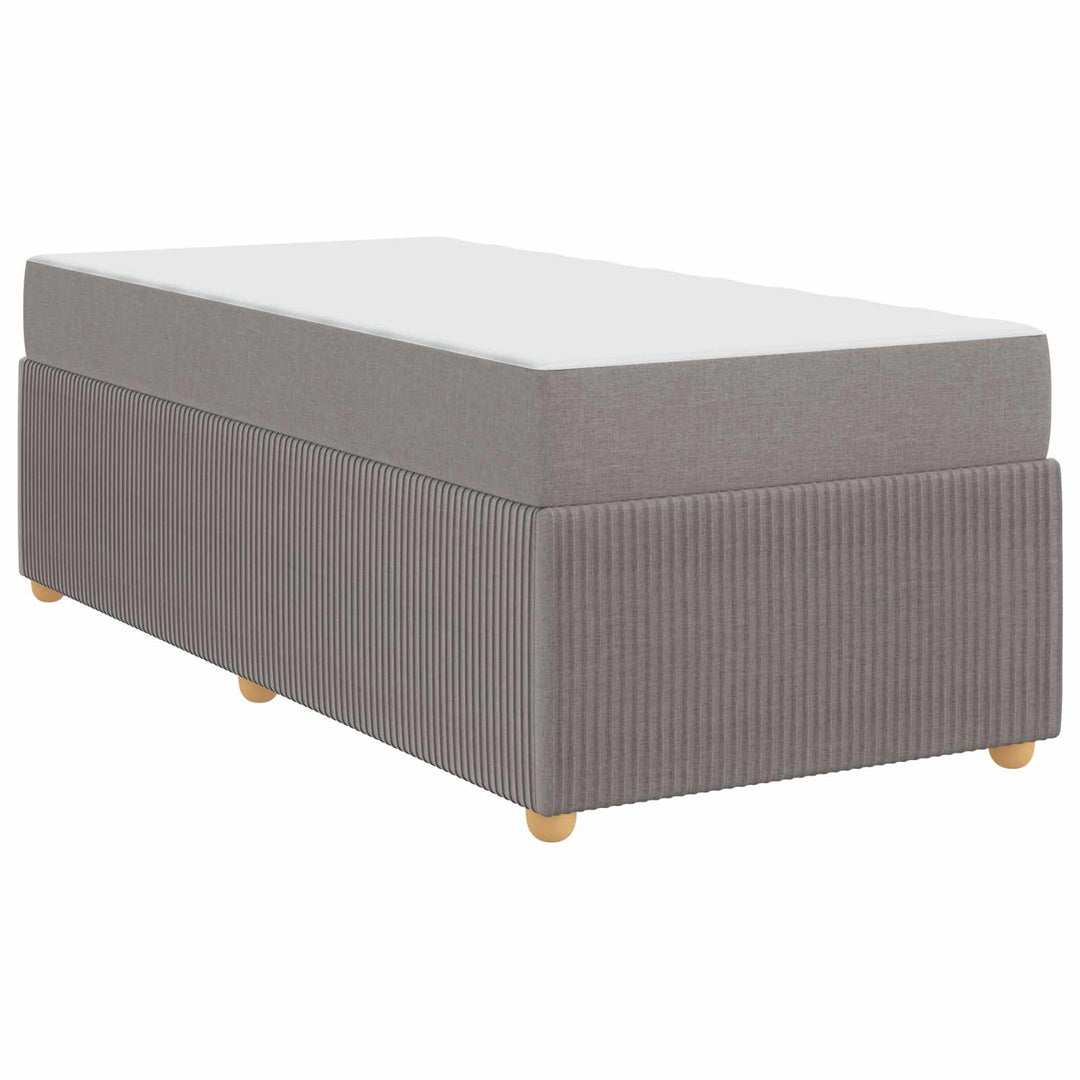 Sengestel med madras Gråbrun 80 x 200 cm Stof