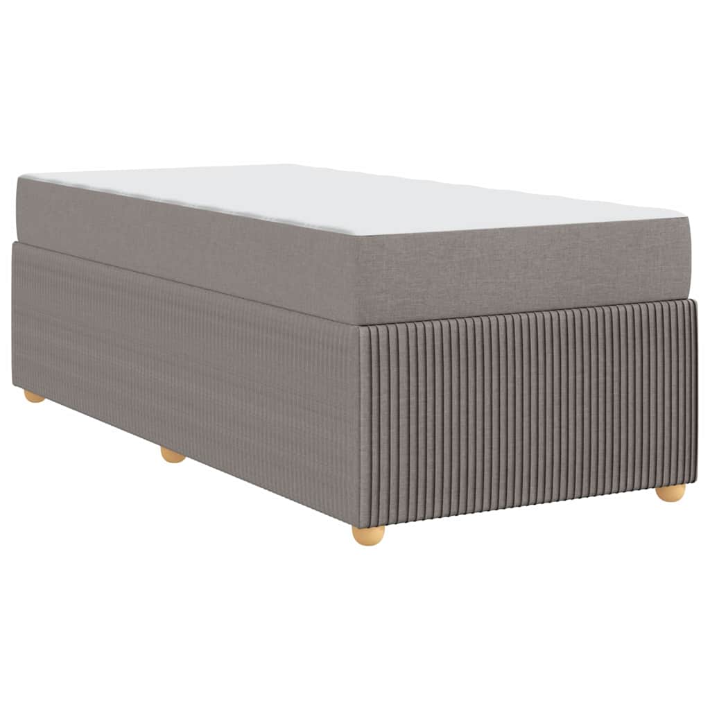 Sengestel med madras Gråbrun 80 x 200 cm Stof