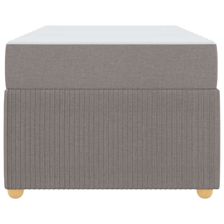 Sengestel med madras Gråbrun 80 x 200 cm Stof