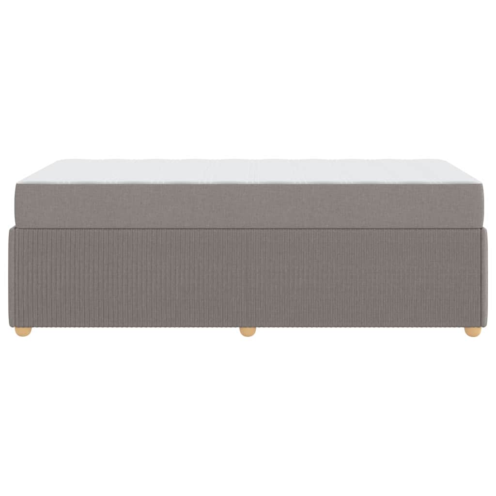 Sengestel med madras Gråbrun 80 x 200 cm Stof