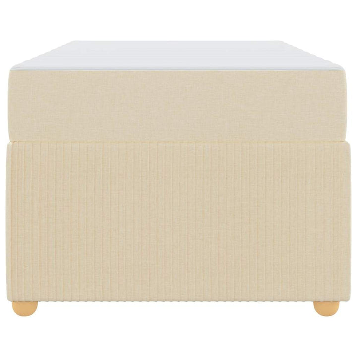Sengestel med madras Creme 80 x 200 cm Stof