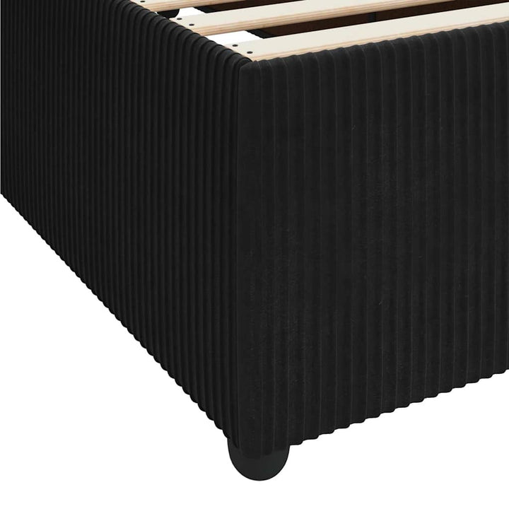 Sengestel med madras Sort 90 x 190 cm Stof
