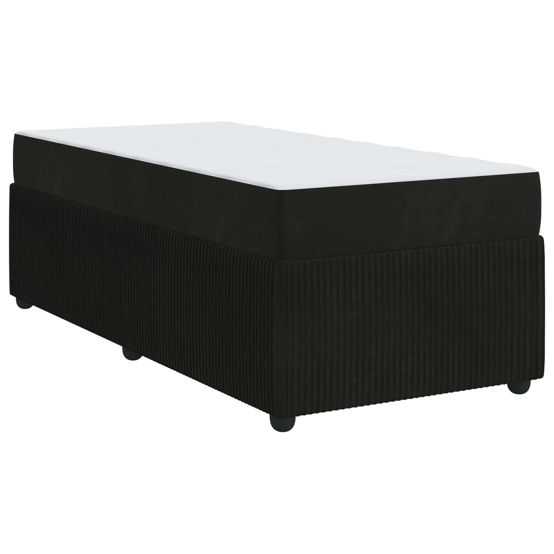 Sengestel med madras Sort 90 x 190 cm Stof