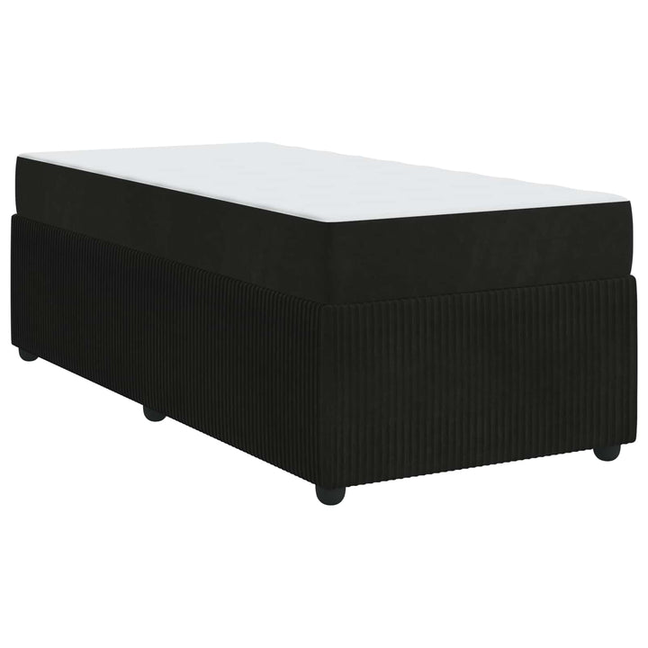Sengestel med madras Sort 90 x 190 cm Stof