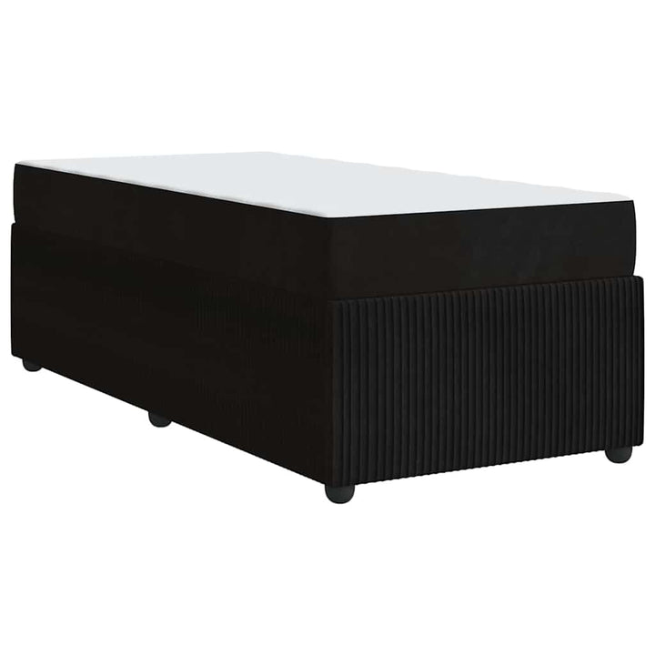 Sengestel med madras Sort 90 x 190 cm Stof