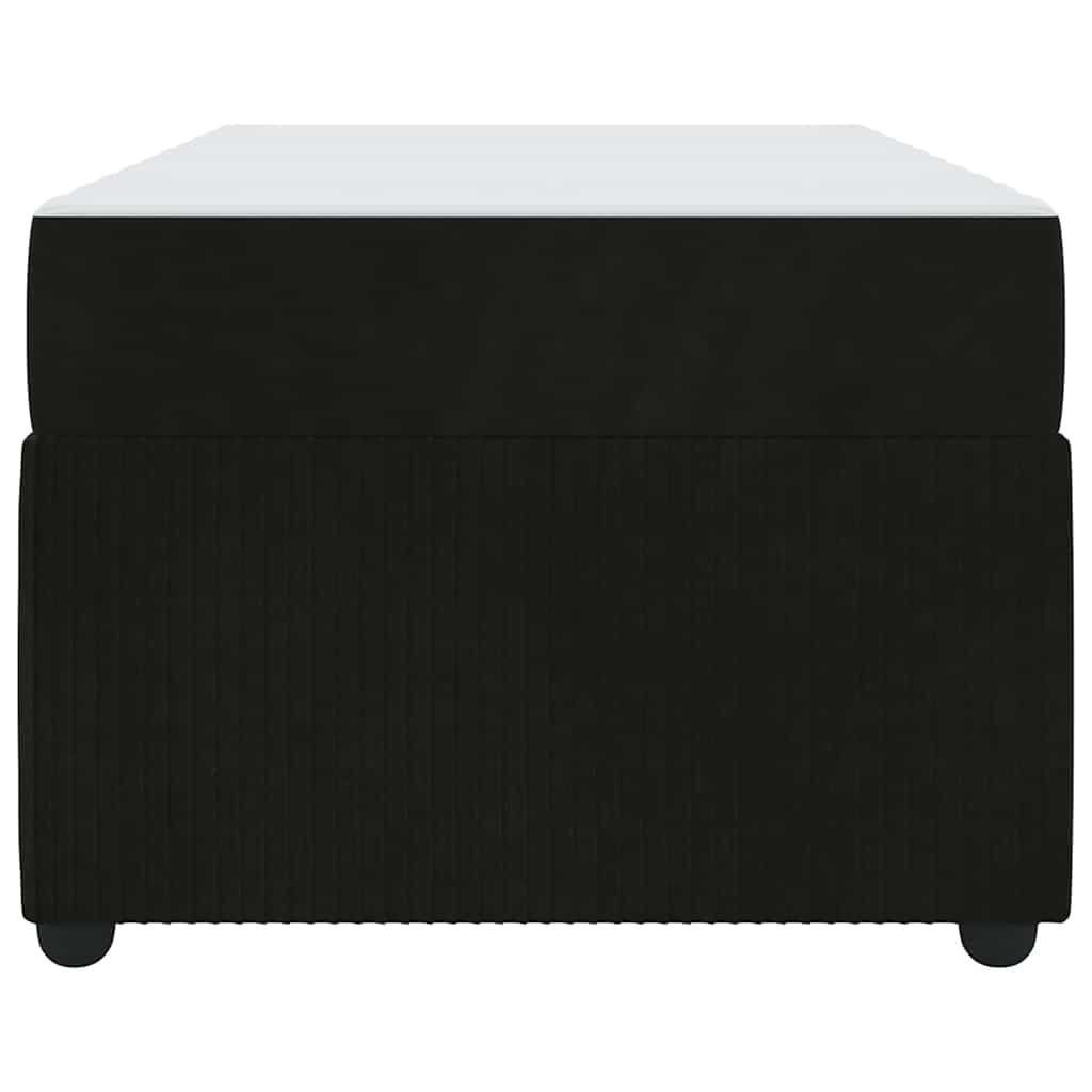 Sengestel med madras Sort 90 x 190 cm Stof
